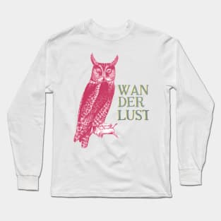 Wanderlust owl Long Sleeve T-Shirt